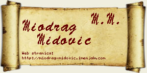 Miodrag Midović vizit kartica